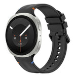 Stitched Color Clasp Solid Color Silicone Watch Band, For Galaxy Watch 9 / 8 / 8 Classic