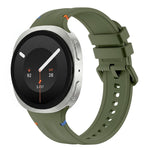 Stitched Color Clasp Solid Color Silicone Watch Band, For Galaxy Watch 9 / 8 / 8 Classic