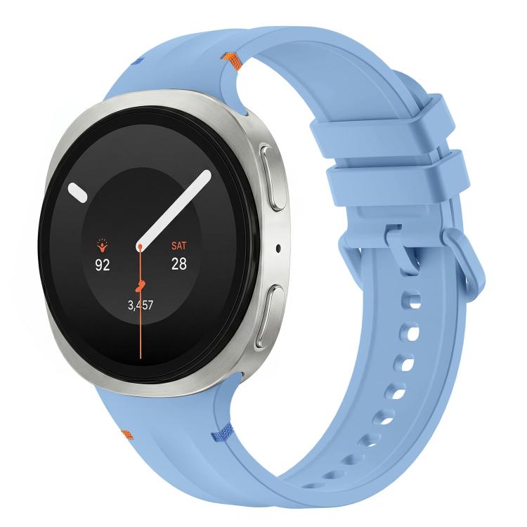 Stitched Color Clasp Solid Color Silicone Watch Band, For Galaxy Watch 9 / 8 / 8 Classic