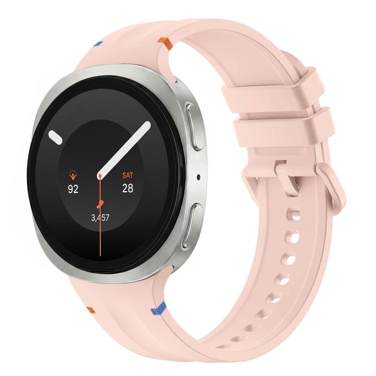 Stitched Color Clasp Solid Color Silicone Watch Band, For Galaxy Watch 9 / 8 / 8 Classic
