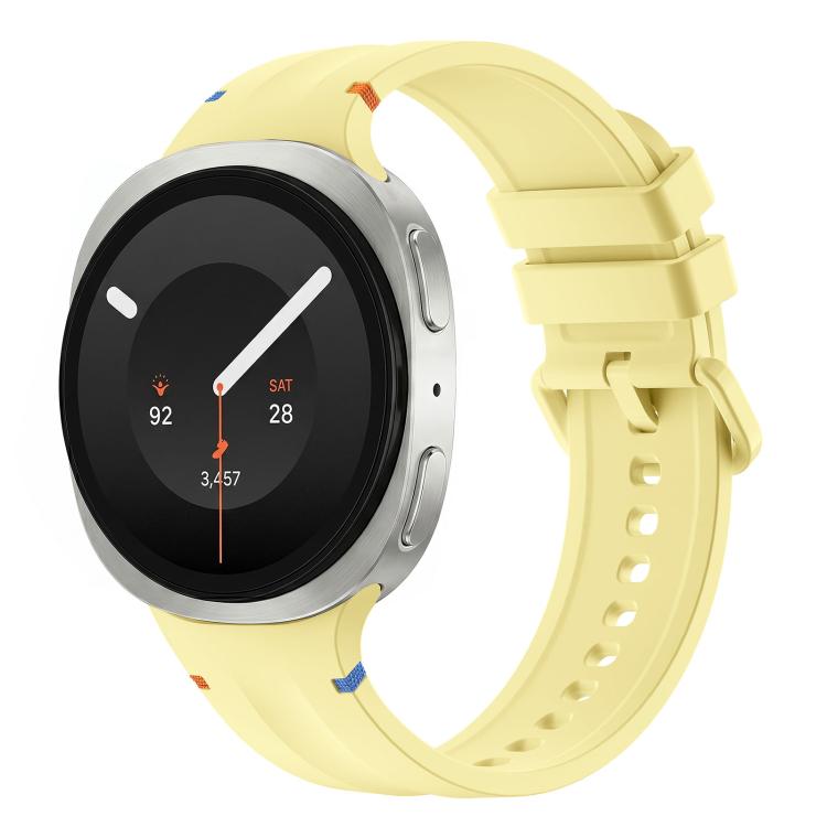 Stitched Color Clasp Solid Color Silicone Watch Band, For Galaxy Watch 9 / 8 / 8 Classic