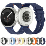 Stitched Color Clasp Solid Color Silicone Watch Band, For Galaxy Watch 9 / 8 / 8 Classic