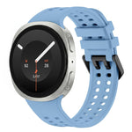 Solid Color Dual-Row Perforated Silicone Watch Band, For Galaxy Watch 9 / 8 / 8 Classic