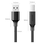 Cavo di collegamento per stampante UGREEN US104 10328 da USB tipo A a tipo B con interfaccia quadrata, lunghezza: 3 m, US104