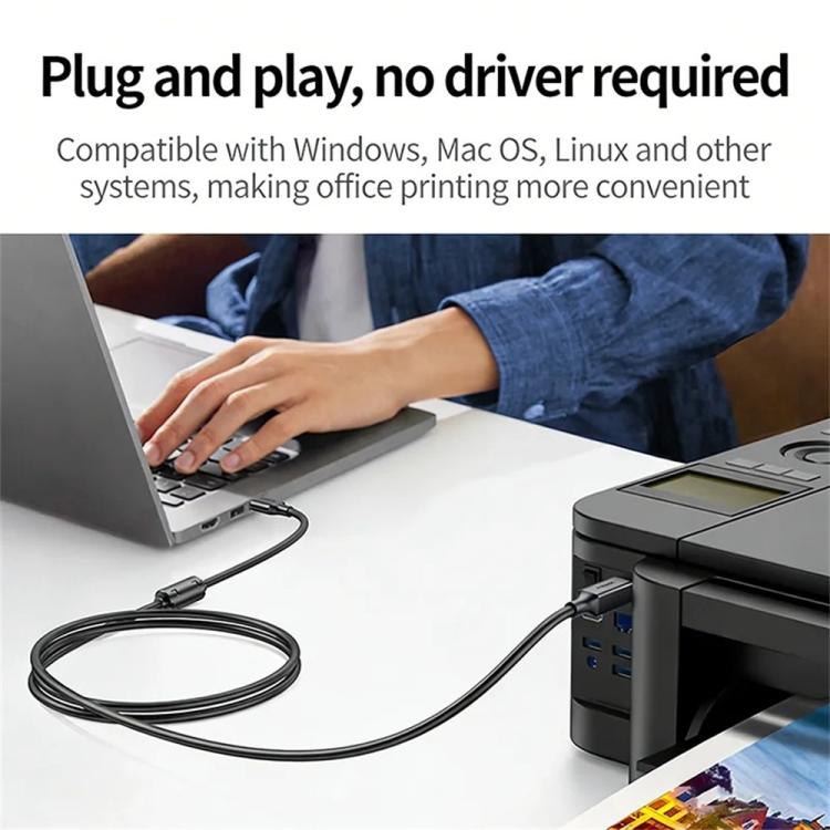 Cavo di collegamento per stampante UGREEN US104 10328 da USB tipo A a tipo B con interfaccia quadrata, lunghezza: 3 m, US104