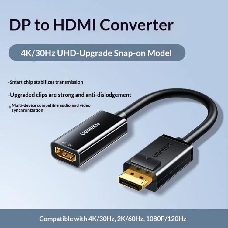 UGREEN MM137 40363 4K/30Hz DP to HD Converter DisplayPort to HD Adapter