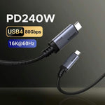 Cavo dati di ricarica rapida UGREEN L706 65383 PD240W 80Gbps USB4 Gen4 da Type-C a Type-C, L706-65383