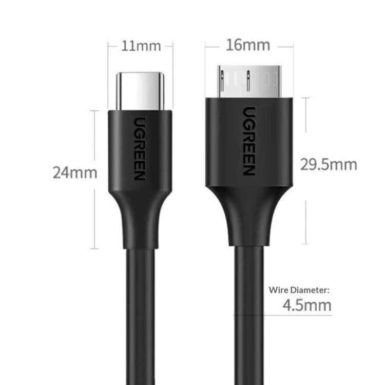 Cavo UGREEN 90996 da Type-C a Micro-B USB 3.0 con ricarica rapida da 3A e trasferimento dati a 5 Gbps., 90996