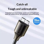 Cavo UGREEN 90996 da Type-C a Micro-B USB 3.0 con ricarica rapida da 3A e trasferimento dati a 5 Gbps., 90996