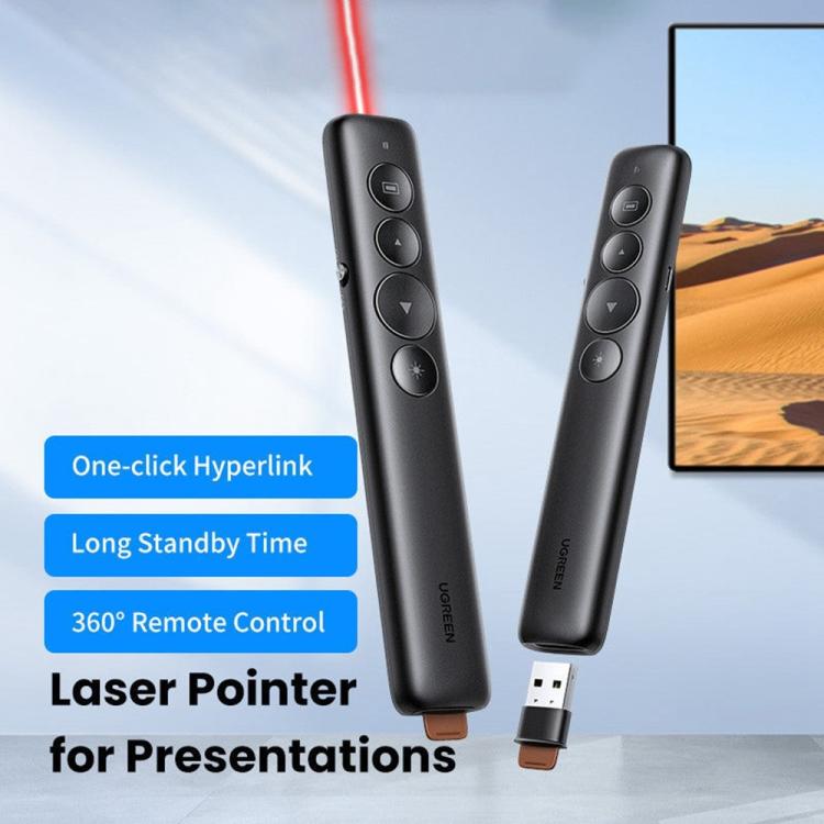 Puntatore laser wireless UGREEN LP479 50654 a 2,4 GHz per presentazioni PowerPoint.