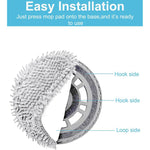 JUNSUNMAY 4pcs Washable Mop Pads Replacement for Dreame L60 Ultra / L50 Ultra / L40 Ultra / X50 Ultra / X30 Ultra / D30 Ultra