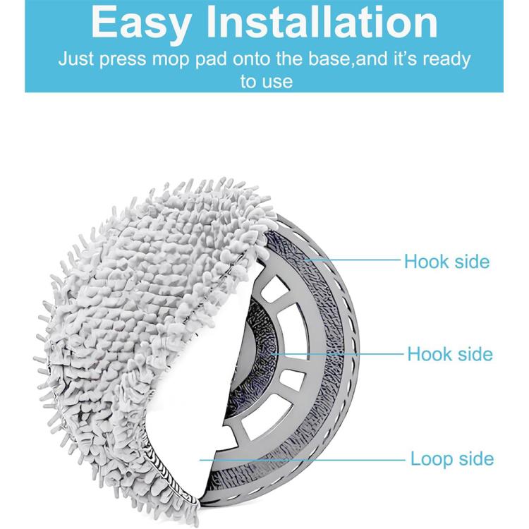 JUNSUNMAY 4pcs Washable Mop Pads Replacement for Dreame L60 Ultra / L50 Ultra / L40 Ultra / X50 Ultra / X30 Ultra / D30 Ultra