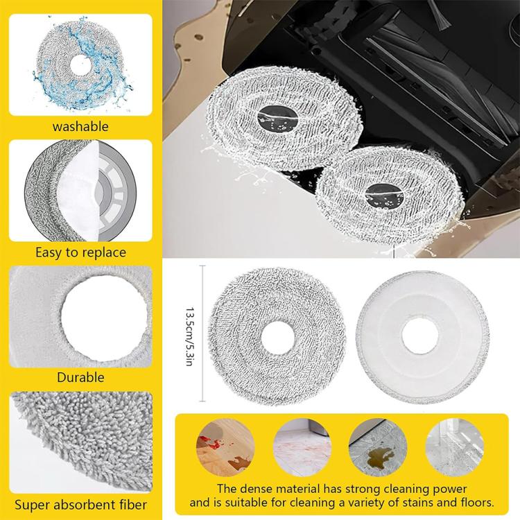 JUNSUNMAY 18 in 1 Robot Vacuum Cleaner Mop Accessory Kit for Dreame X30 Ultra / L10s Pro Ultra Heat / L10s Ultra Gen 2 / D30 ULtra / L40s Ultra CE & Mova E30