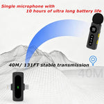 Microfono lavalier wireless J88 con riduzione intelligente del rumore tramite IA e display digitale per iPhone/Android, J88