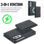 Custodia per telefono in pelle Kalebol Strong MagSafe con porta carte magnetico a due ante e chiusura a strappo., For Galaxy Z Fold8 5G, For Galaxy Z Fold8 Ultra 5G, For Galaxy Z Flip8 5G, For Galaxy A57 5G, For Galaxy A37 5G, For Galaxy A27 5G