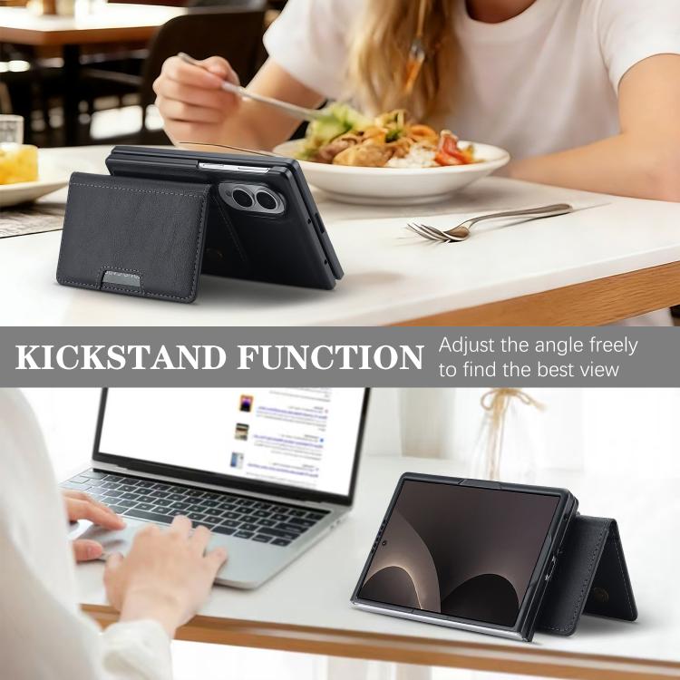 Custodia per telefono in pelle Kalebol Strong MagSafe con porta carte magnetico a due ante e chiusura a strappo., For Galaxy Z Fold8 5G, For Galaxy Z Fold8 Ultra 5G, For Galaxy Z Flip8 5G, For Galaxy A57 5G, For Galaxy A37 5G, For Galaxy A27 5G