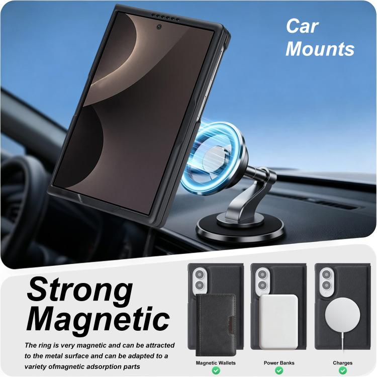 Custodia per telefono in pelle Kalebol Strong MagSafe con porta carte magnetico a due ante e chiusura a strappo., For Galaxy Z Fold8 5G, For Galaxy Z Fold8 Ultra 5G, For Galaxy Z Flip8 5G, For Galaxy A57 5G, For Galaxy A37 5G, For Galaxy A27 5G