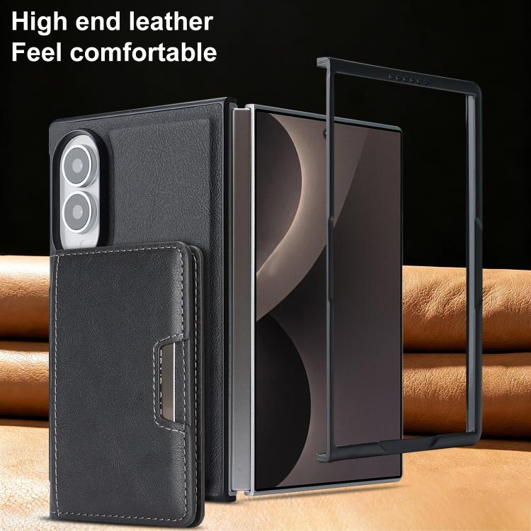 Custodia per telefono in pelle Kalebol Strong MagSafe con porta carte magnetico a due ante e chiusura a strappo., For Galaxy Z Fold8 5G, For Galaxy Z Fold8 Ultra 5G, For Galaxy Z Flip8 5G, For Galaxy A57 5G, For Galaxy A37 5G, For Galaxy A27 5G