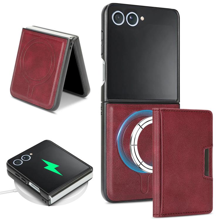 Custodia per telefono in pelle Kalebol Strong MagSafe con porta carte magnetico a due ante e chiusura a strappo., For Galaxy Z Fold8 5G, For Galaxy Z Fold8 Ultra 5G, For Galaxy Z Flip8 5G, For Galaxy A57 5G, For Galaxy A37 5G, For Galaxy A27 5G