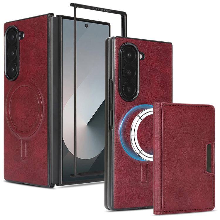 Custodia per telefono in pelle Kalebol Strong MagSafe con porta carte magnetico a due ante e chiusura a strappo., For Galaxy Z Fold8 5G, For Galaxy Z Fold8 Ultra 5G, For Galaxy Z Flip8 5G, For Galaxy A57 5G, For Galaxy A37 5G, For Galaxy A27 5G