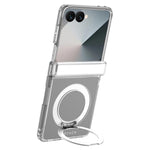 Custodia magnetica per telefono LeReach TOC Crystal Series con supporto girevole Armor., For Galaxy Z Fold8 5G, For Galaxy Z Fold8 Ultra 5G, For Galaxy Z Flip8 5G