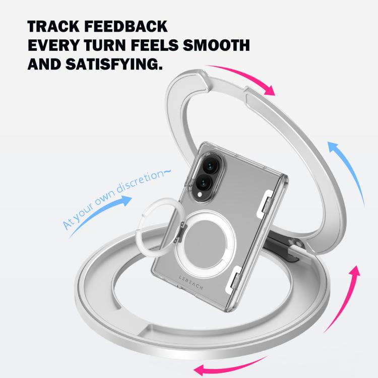 Custodia magnetica per telefono LeReach TOC Crystal Series con supporto girevole Armor., For Galaxy Z Fold8 5G, For Galaxy Z Fold8 Ultra 5G, For Galaxy Z Flip8 5G