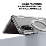 Custodia magnetica per telefono LeReach TOC Crystal Series con supporto girevole Armor., For Galaxy Z Fold8 5G, For Galaxy Z Fold8 Ultra 5G, For Galaxy Z Flip8 5G