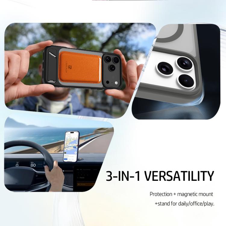Custodia magnetica invisibile per telefono LeReach Le-Chic Series, For iPhone 18 Pro / 17 Pro, For iPhone 18 Pro Max / 17 Pro Max