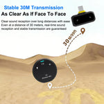Microfono lavalier wireless J10, mini microfono con pulsante magnetico e riduzione del rumore AI, con custodia di ricarica., J10