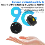 Microfono lavalier wireless J10, mini microfono con pulsante magnetico e riduzione del rumore AI, con custodia di ricarica., J10