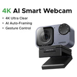 UGREEN CM930 75726 Doppia fotocamera con microfono a cancellazione di rumore, 4K, AI, autotracking, 8 MP, autofocus