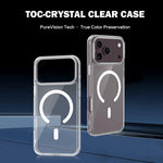 Custodia magnetica antiurto LeReach TOC Clear Series Dual-Composite Armor in TPU + acrilico per telefono, For iPhone 18 Pro, For iPhone 18 Pro Max, For iPhone 17 Pro Max, For iPhone 17 Pro