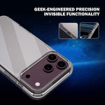 Custodia per telefono LeReach TOC Clear Series in composito TPU acrilico ibrido antiurto., For iPhone 18 Pro, For iPhone 18 Pro Max