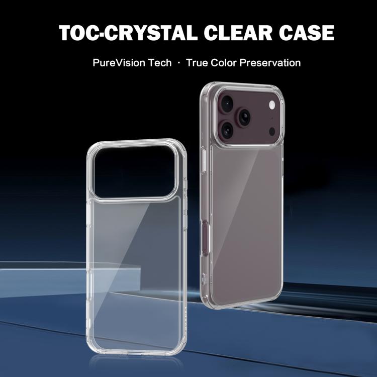 Custodia per telefono LeReach TOC Clear Series in composito TPU acrilico ibrido antiurto., For iPhone 18 Pro, For iPhone 18 Pro Max