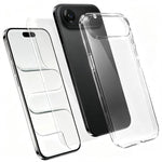 Set 2 in 1: custodia per telefono in TPU trasparente con pellicola protettiva in vetro temperato ad alto contenuto di allumina., For iPhone 18 Pro, For iPhone 18 Pro Max, For iPhone 17 Pro Max, For iPhone 17 Pro, For iPhone 17, For iPhone Air          ...