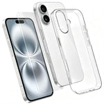 Set 2 in 1: custodia per telefono in TPU trasparente con pellicola protettiva in vetro temperato ad alto contenuto di allumina., For iPhone 18 Pro, For iPhone 18 Pro Max, For iPhone 17 Pro Max, For iPhone 17 Pro, For iPhone 17, For iPhone Air          ...