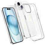 Set 2 in 1: custodia per telefono in TPU trasparente con pellicola protettiva in vetro temperato ad alto contenuto di allumina., For iPhone 18 Pro, For iPhone 18 Pro Max, For iPhone 17 Pro Max, For iPhone 17 Pro, For iPhone 17, For iPhone Air          ...