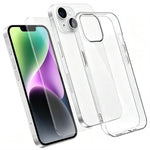 Set 2 in 1: custodia per telefono in TPU trasparente con pellicola protettiva in vetro temperato ad alto contenuto di allumina., For iPhone 18 Pro, For iPhone 18 Pro Max, For iPhone 17 Pro Max, For iPhone 17 Pro, For iPhone 17, For iPhone Air          ...