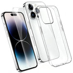 Set 2 in 1: custodia per telefono in TPU trasparente con pellicola protettiva in vetro temperato ad alto contenuto di allumina., For iPhone 18 Pro, For iPhone 18 Pro Max, For iPhone 17 Pro Max, For iPhone 17 Pro, For iPhone 17, For iPhone Air          ...