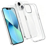 Set 2 in 1: custodia per telefono in TPU trasparente con pellicola protettiva in vetro temperato ad alto contenuto di allumina., For iPhone 18 Pro, For iPhone 18 Pro Max, For iPhone 17 Pro Max, For iPhone 17 Pro, For iPhone 17, For iPhone Air          ...