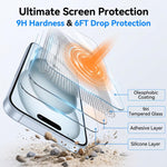 Set 2 in 1: custodia per telefono in TPU trasparente con pellicola protettiva in vetro temperato ad alto contenuto di allumina., For iPhone 18 Pro, For iPhone 18 Pro Max, For iPhone 17 Pro Max, For iPhone 17 Pro, For iPhone 17, For iPhone Air          ...