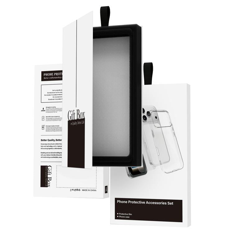 Set 2 in 1: custodia per telefono in TPU trasparente con pellicola protettiva in vetro temperato ad alto contenuto di allumina., For iPhone 18 Pro, For iPhone 18 Pro Max, For iPhone 17 Pro Max, For iPhone 17 Pro, For iPhone 17, For iPhone Air          ...