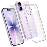 Set 3 in 1: custodia per telefono in TPU trasparente con pellicola in vetro temperato ad alto contenuto di allumina e protezione per l'obiettivo., For iPhone 18 Pro, For iPhone 18 Pro Max, For iPhone 17 Pro Max, For iPhone 17 Pro, For iPhone 17        ...