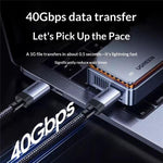 Cavo dati USB-C completo da 1 m con ricarica rapida PD da 240 W e funzionalità complete, UGREEN L705, L705