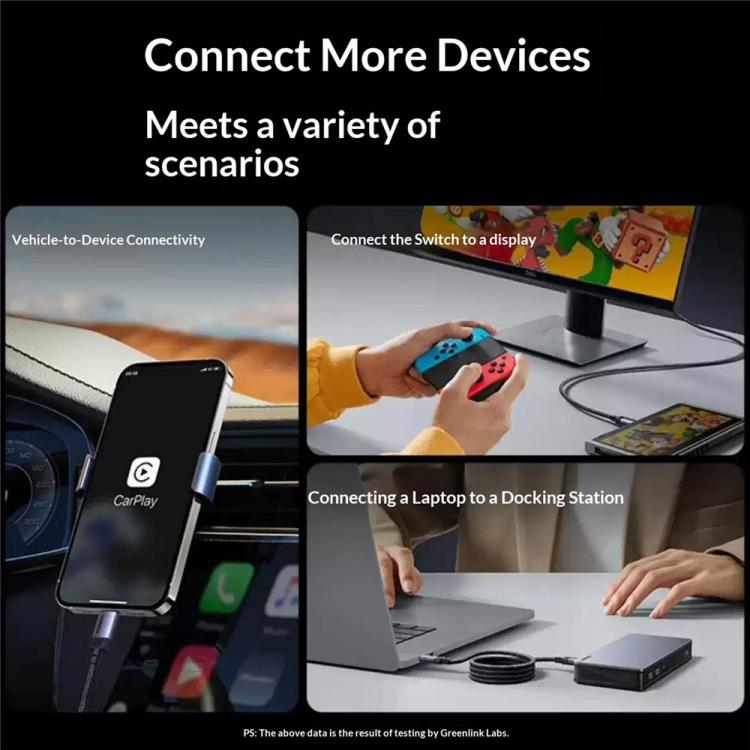 Cavo dati USB-C completo da 1 m con ricarica rapida PD da 240 W e funzionalità complete, UGREEN L705, L705