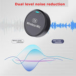 DS-LSM1 Doppio microfono lavalier magnetico wireless, mini microfono con pulsante rotondo e ricevitore Type-C, M1