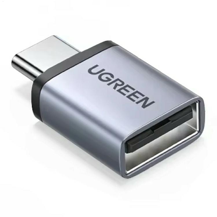 Adattatore UGREEN 40702 da USB-C maschio a USB 3.0 femmina per trasferimento dati OTG a 5 Gbps, con connessione da 5 Gbps a 5 Gbps.