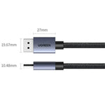 Cavo DisplayPort 1.4 UGREEN DP120 in nylon intrecciato.
