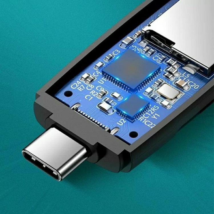 Lettore di schede SD/TF UGREEN CM304 ad alta velocità con connessione Type-C / USB-A 3.0.