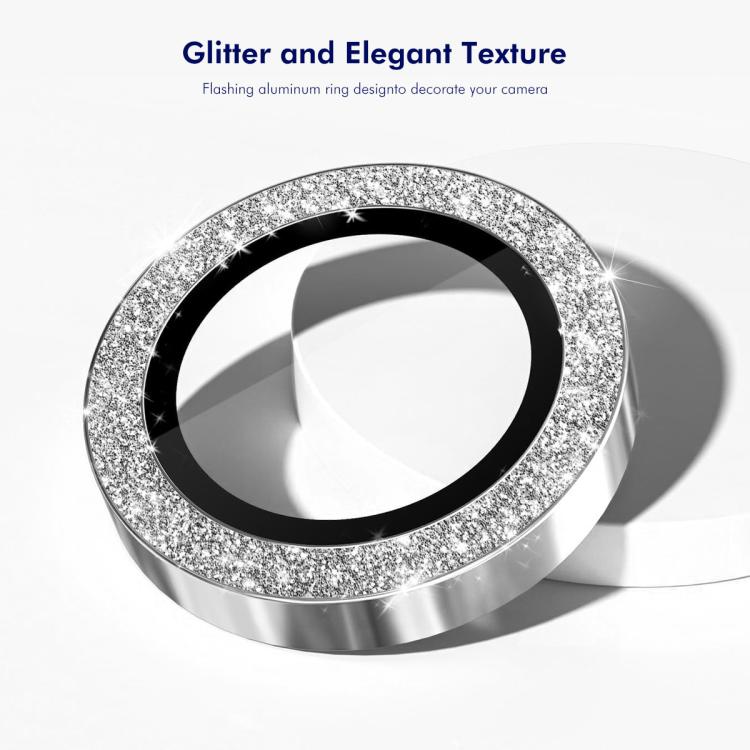 ENKAY Hat-Prince Glitter Obiettivo per fotocamera posteriore Anello in lega di alluminio Pellicola in vetro temperato, For iPhone 18 Pro / 18 Pro Max